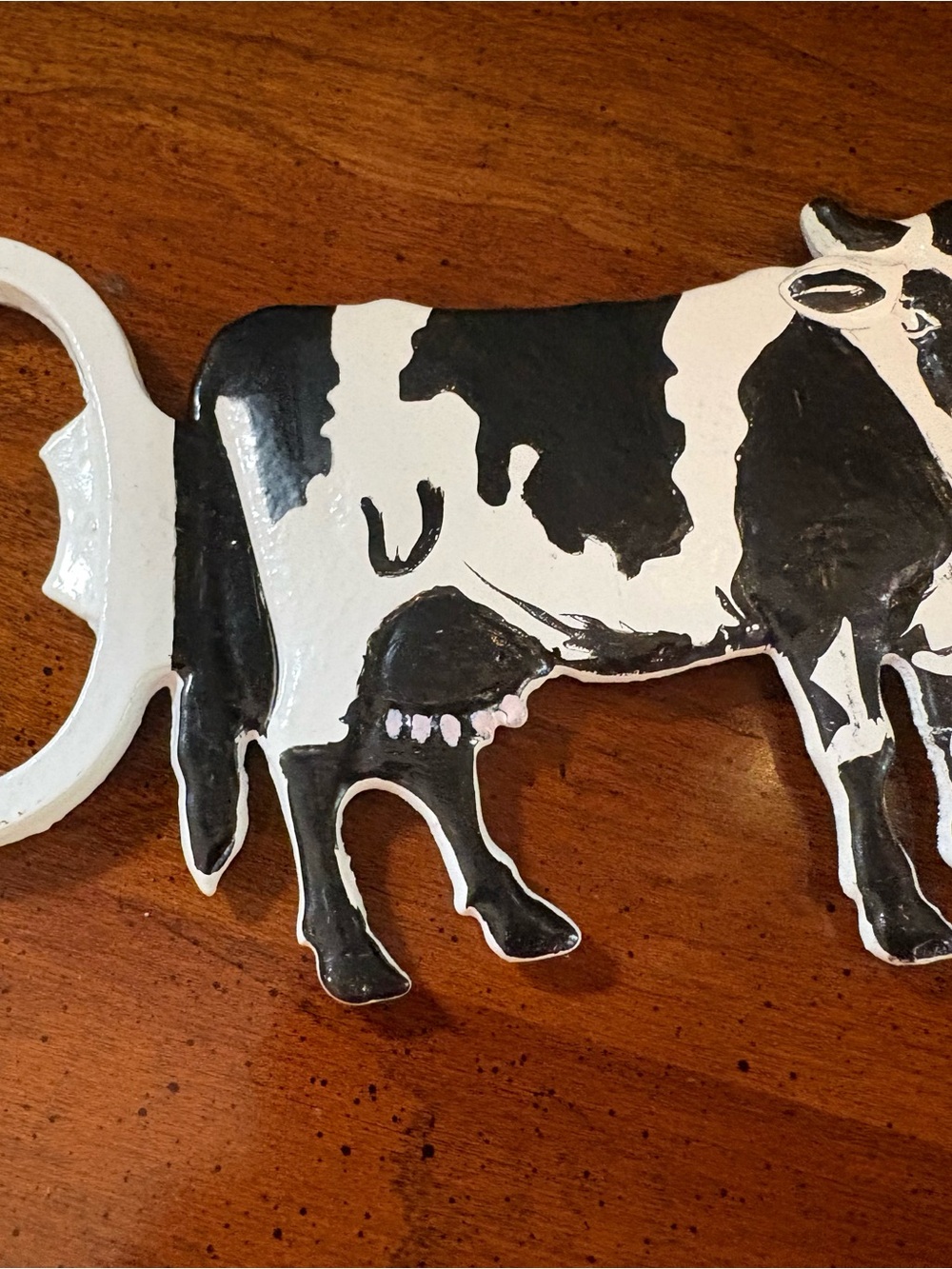 Black and White Bottle Opener Cast Iron Rustic Home Accent